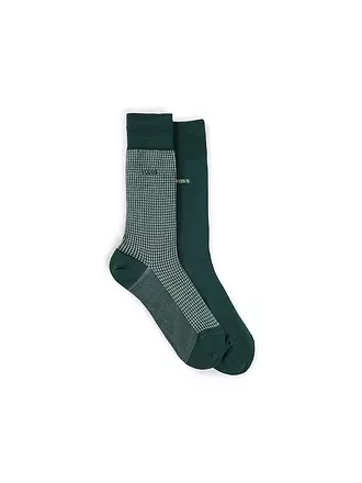 BOSS | Lot de 2 paires de chaussettes charcoal | dunkelgrün